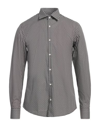 Man Shirt Chocolate brown Size L Cotton