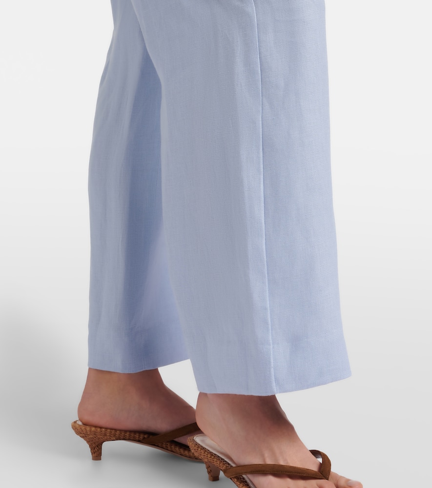 Amedea linen wide-leg pants