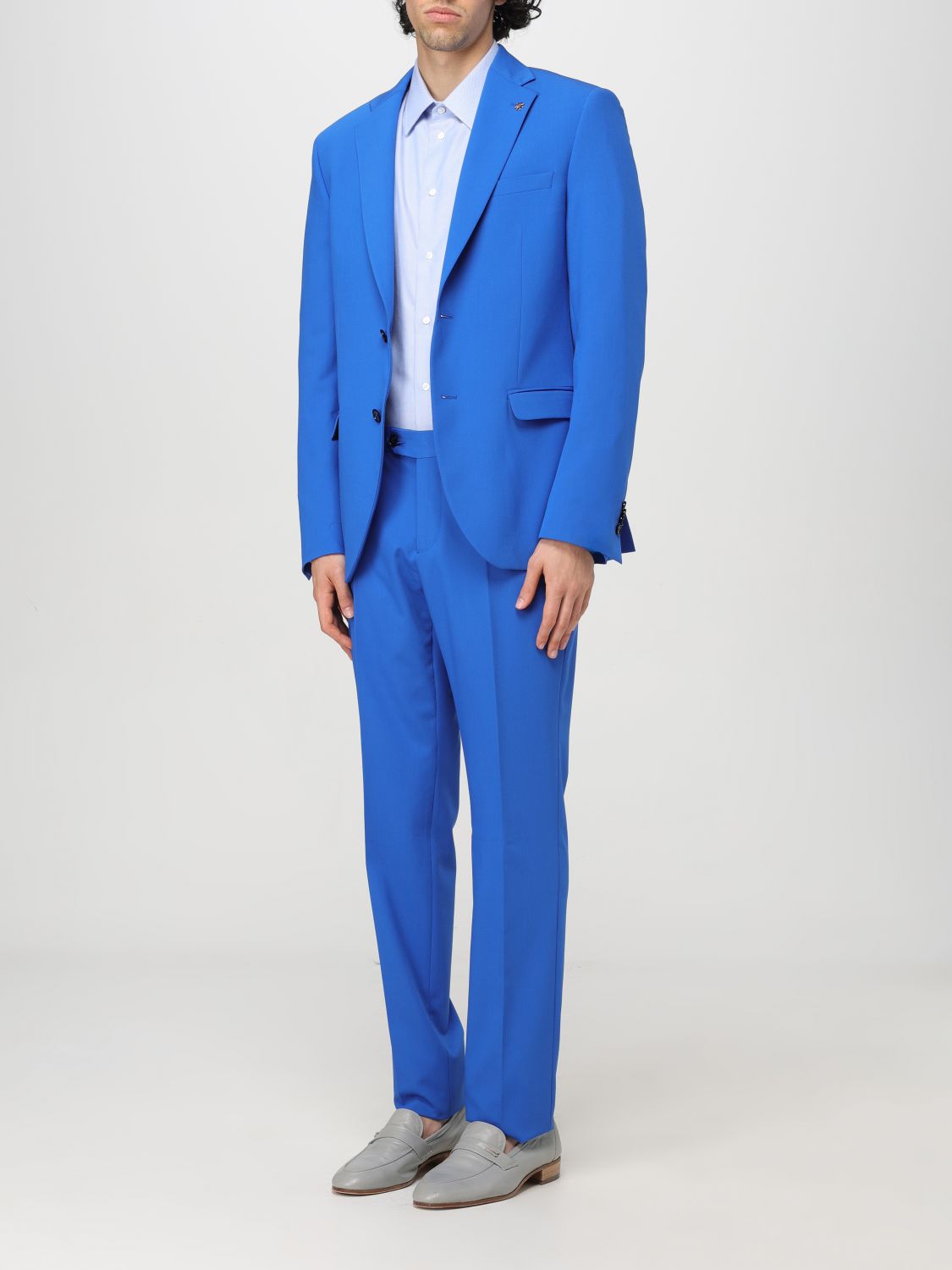Suit Men color Gnawed Blue