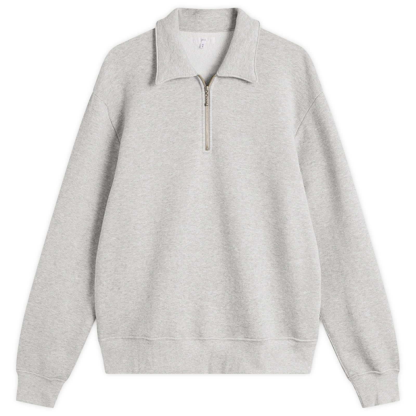 Men's Cotton Wool Quarter Zip Sweatshirt Heather Grey