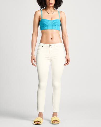 Jacob Cohёn Woman Jeans Off white Size 26 Lyocell, Cotton, Polyester, Elastane