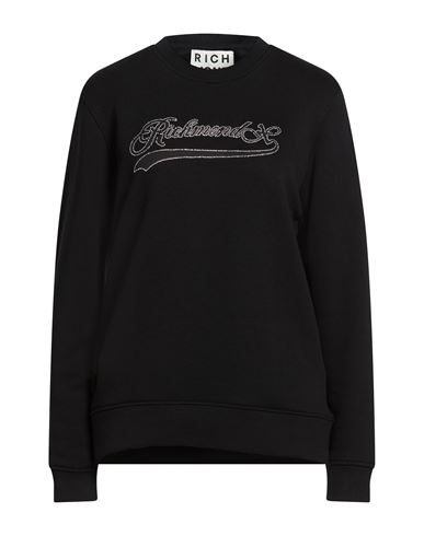Woman Sweatshirt Black Size M Cotton