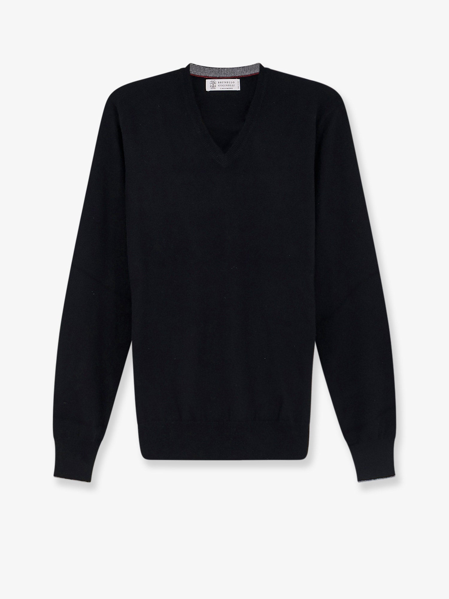 Cashmere V-Neck Sweater — Black