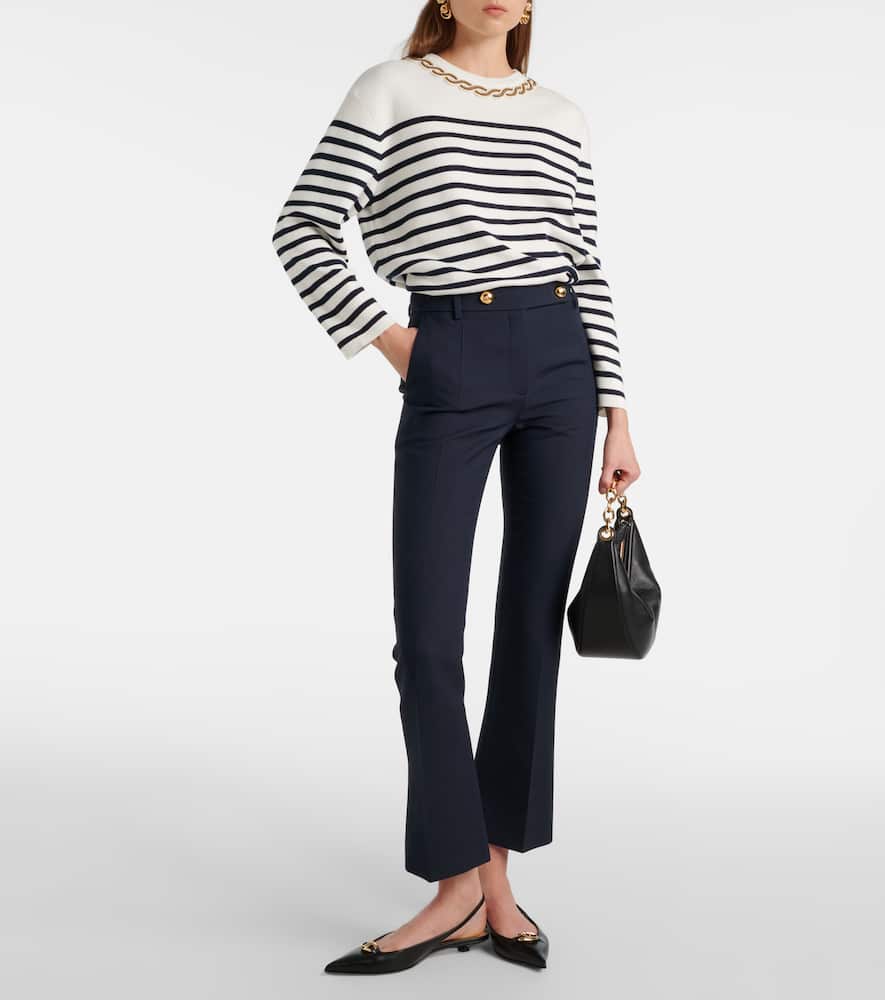 Embroidered cotton sweater