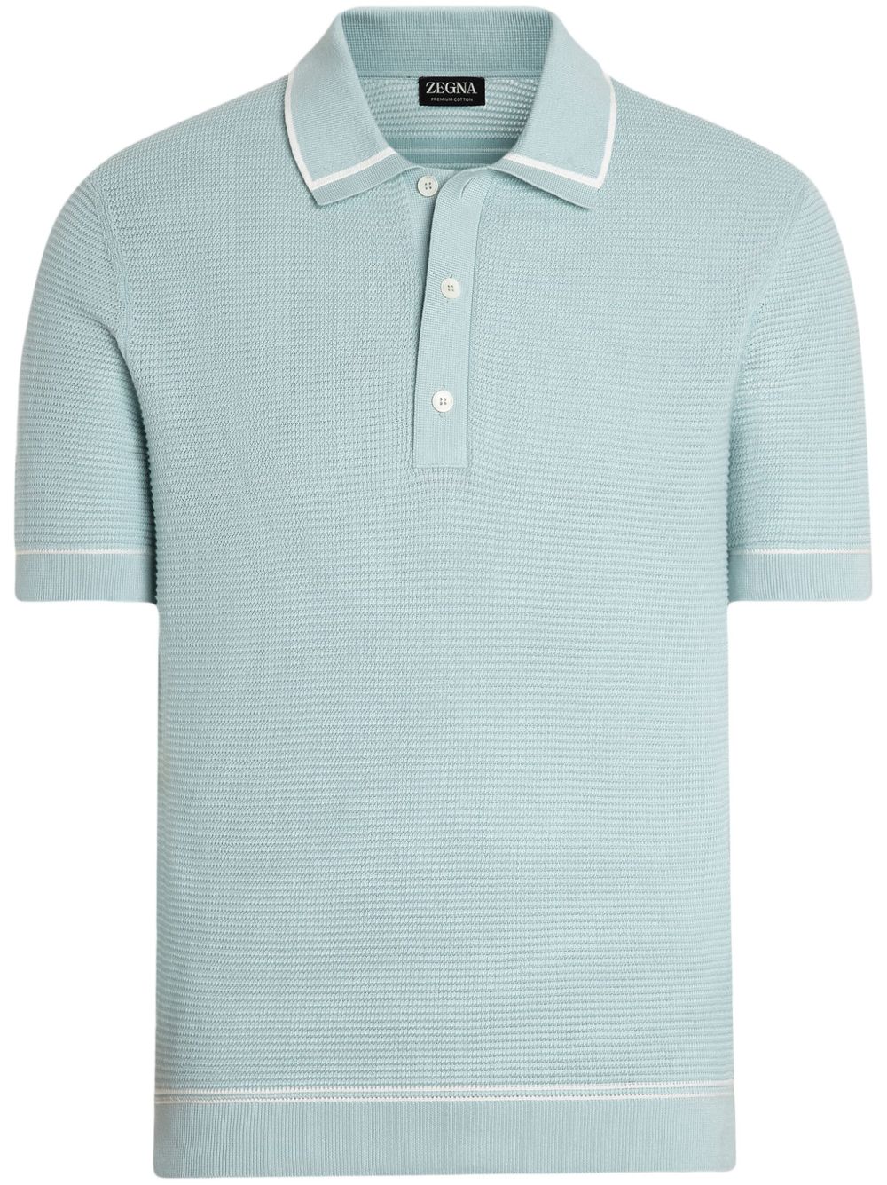 Cotton polo shirt - Blue