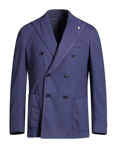 L. b.m. 1911 Man Blazer Blue Size 44 Virgin Wool, Wool, Elastane