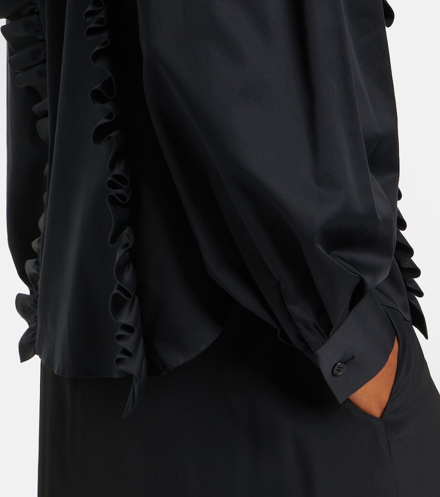 Ruffled cotton shirt