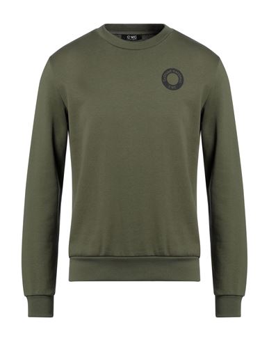 Man Sweatshirt Military green Size XS Cotton