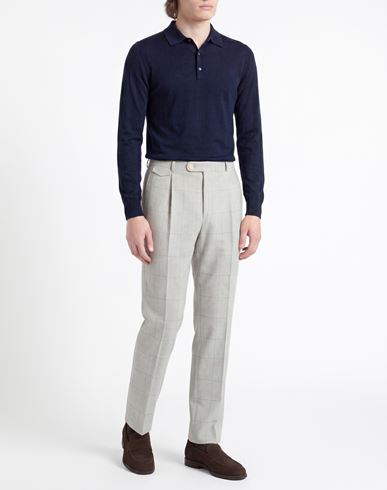 Man Pants Light grey Size 40 Wool, Synthetic fibers, Recycled wool, Cashmere, Elastane