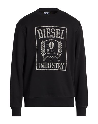 Man Sweatshirt Black Size S Cotton