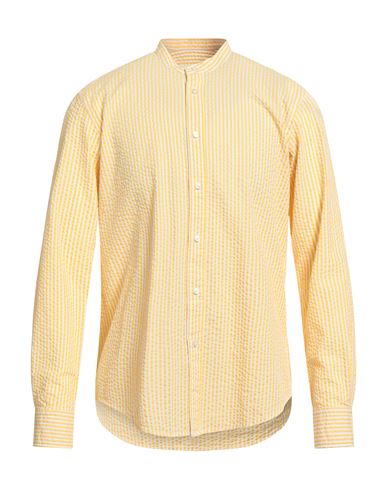 Man Shirt Yellow Size 17 Cotton