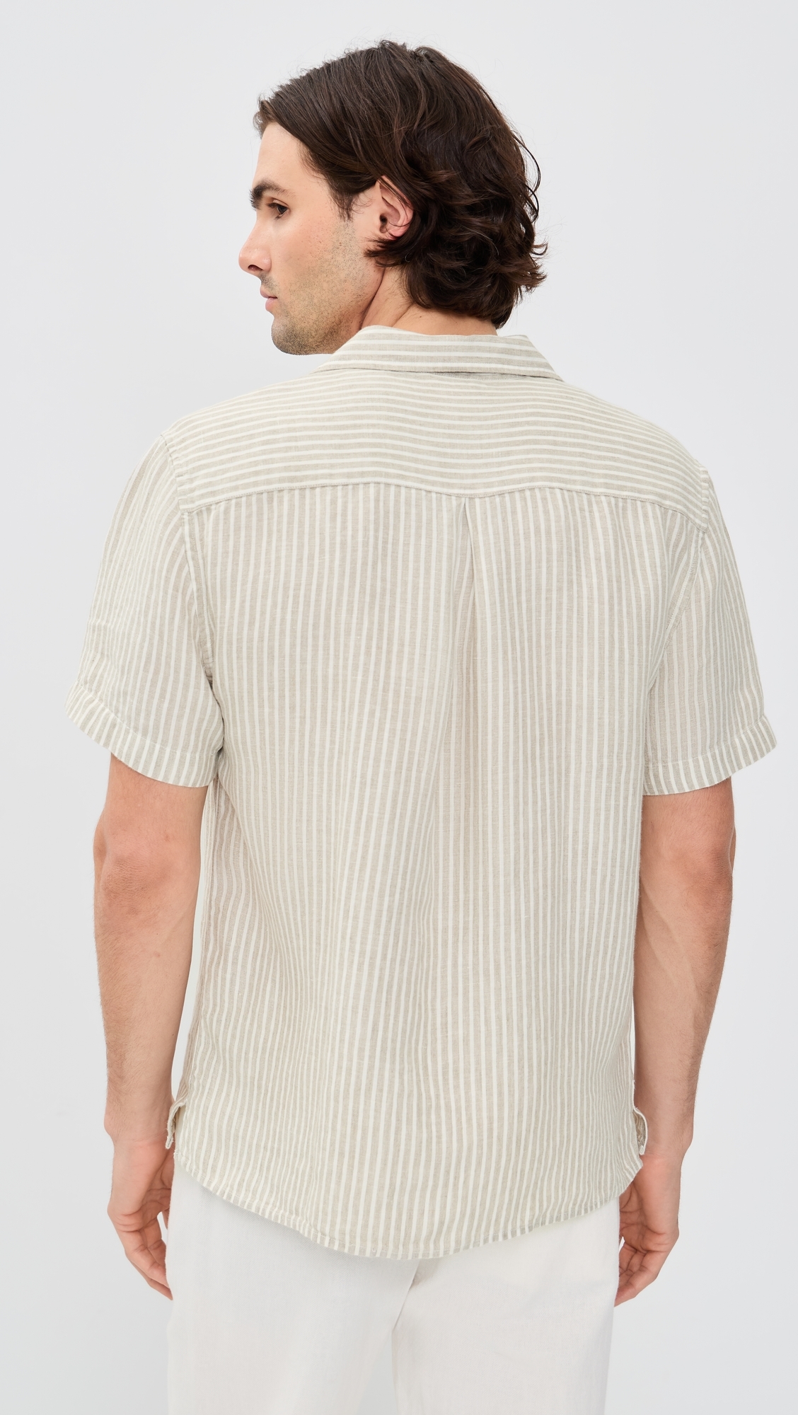 Striped Linen Camp Shirt Saltlines