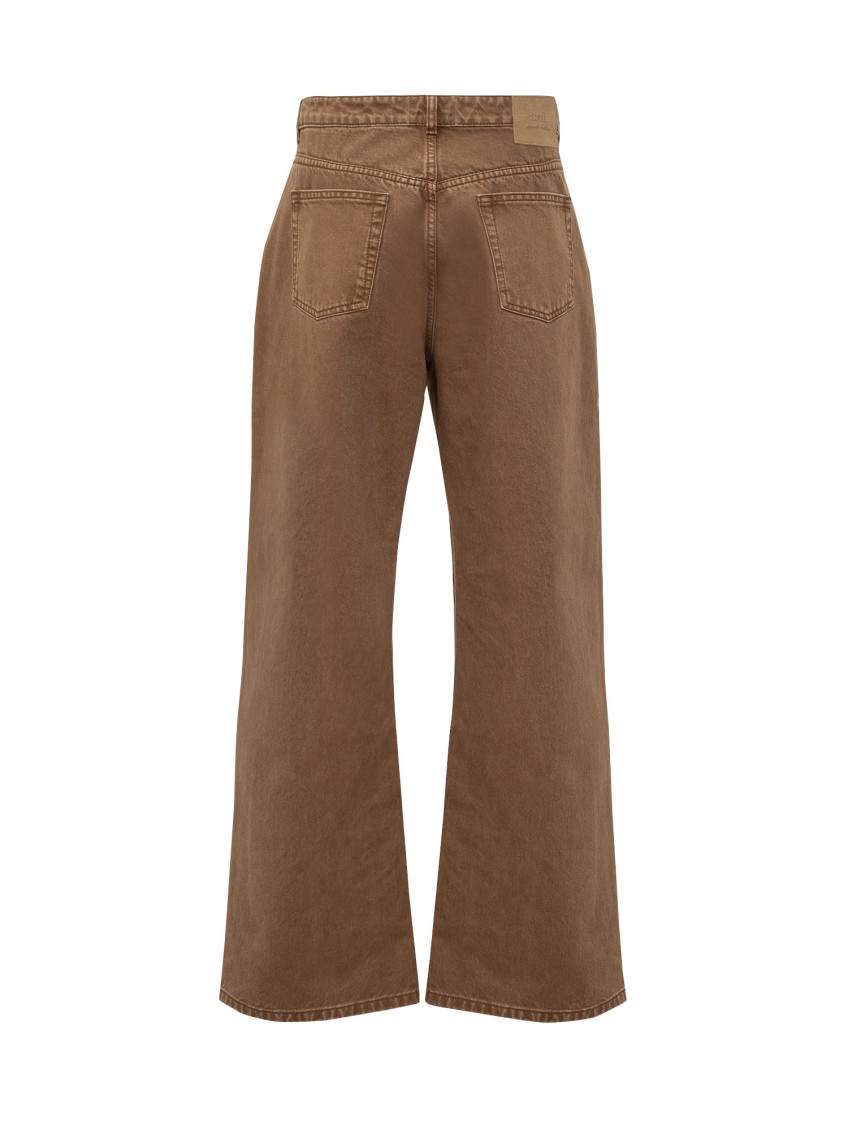 Brown Relaxed Mid Rise Jeans