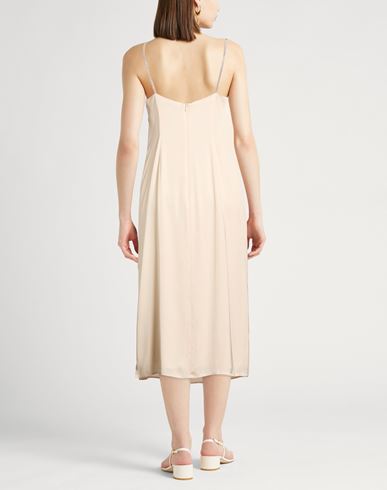 Woman Midi dress Beige Size 6 Viscose