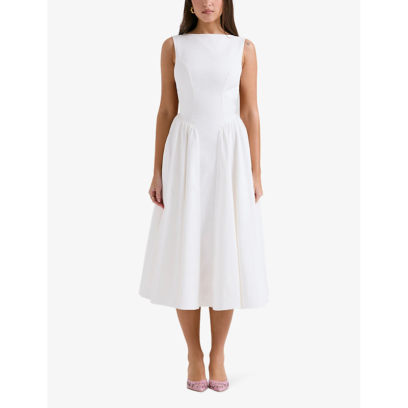 Cindy Cut-out Woven Midi Dress