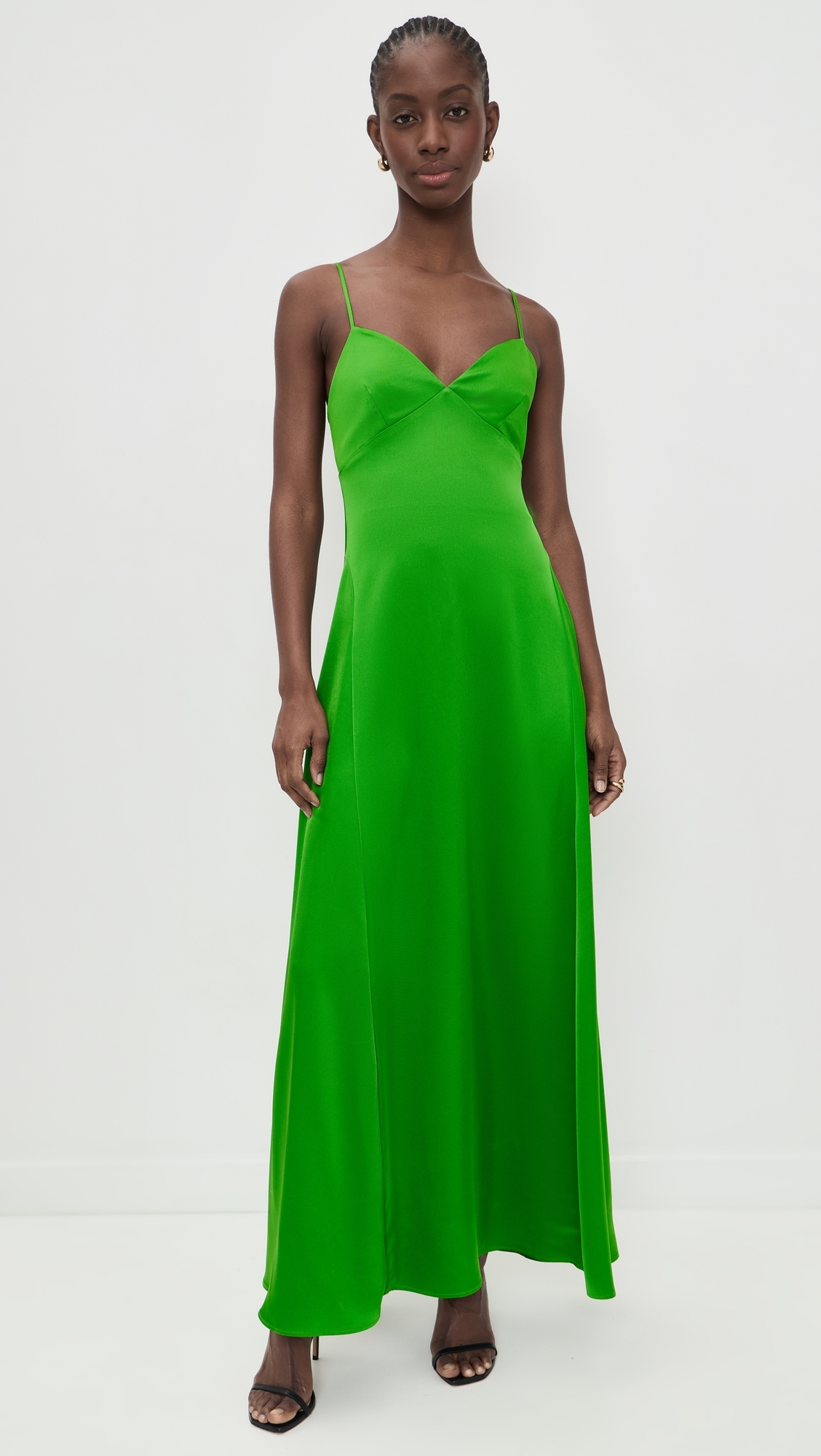 shamrock bridesmaid dress Susana Monaco Satin Slip Dress Shamrock