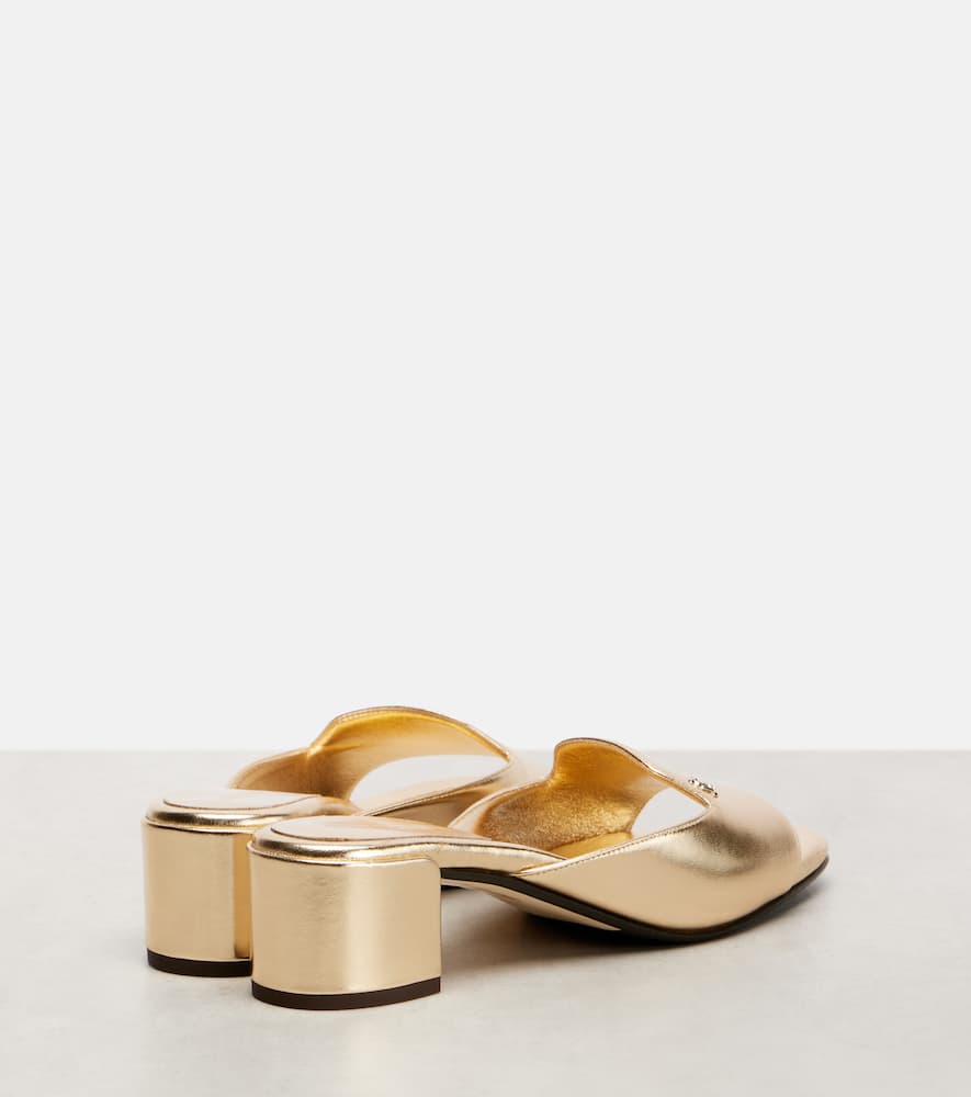 Dina 45 metallic leather mules
