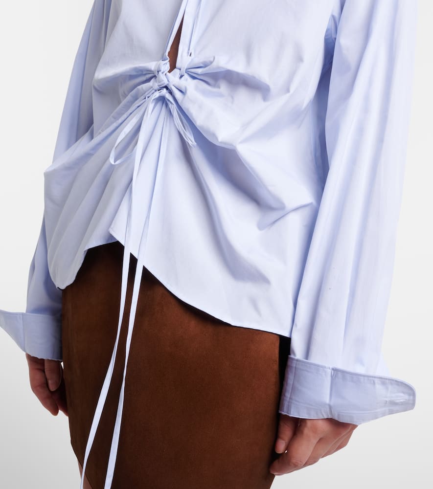 Gathered cotton shirt