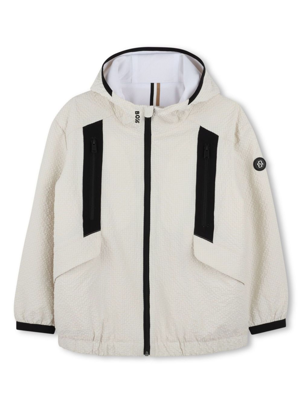 Hooded windbreaker jacket - Neutrals