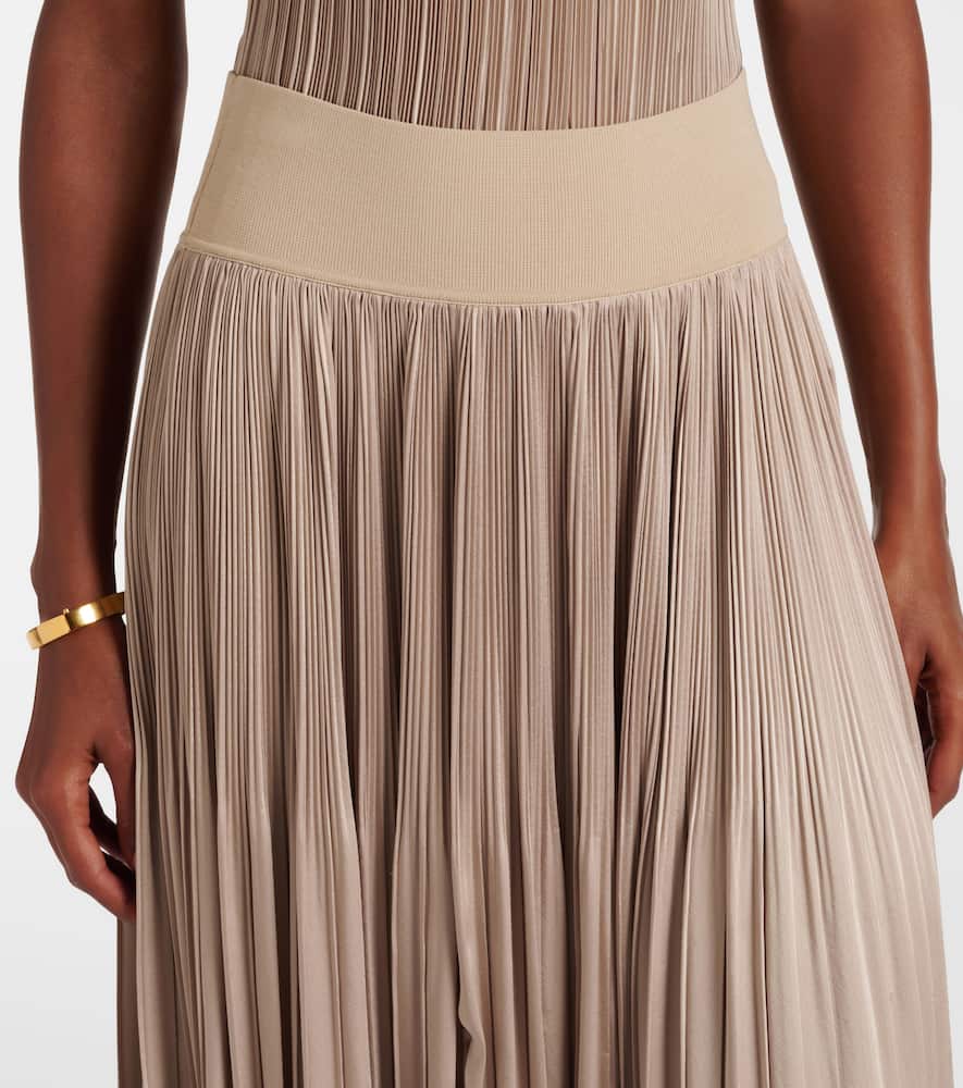 Rabat plissé midi skirt