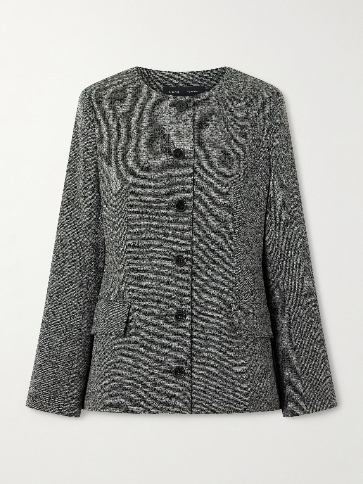 Annemarie Mélange Wool-blend Tweed Jacket - Gray