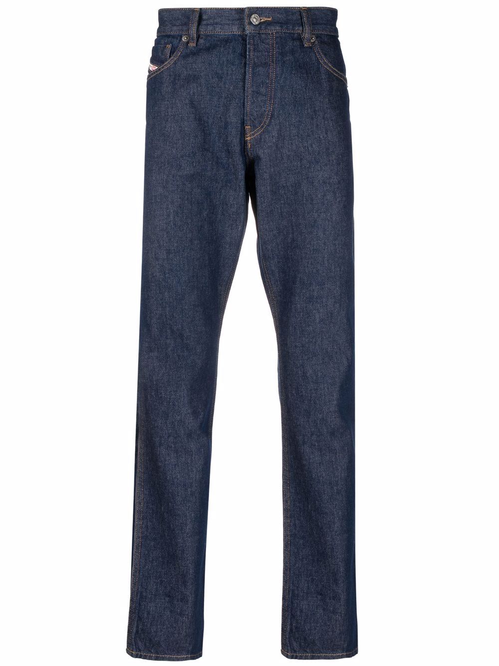 High-rise straight-leg jeans - Blue