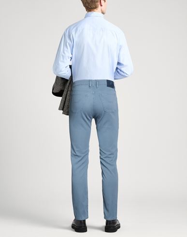 Man Pants Light blue Size 32 Cotton, Lyocell, Elastane