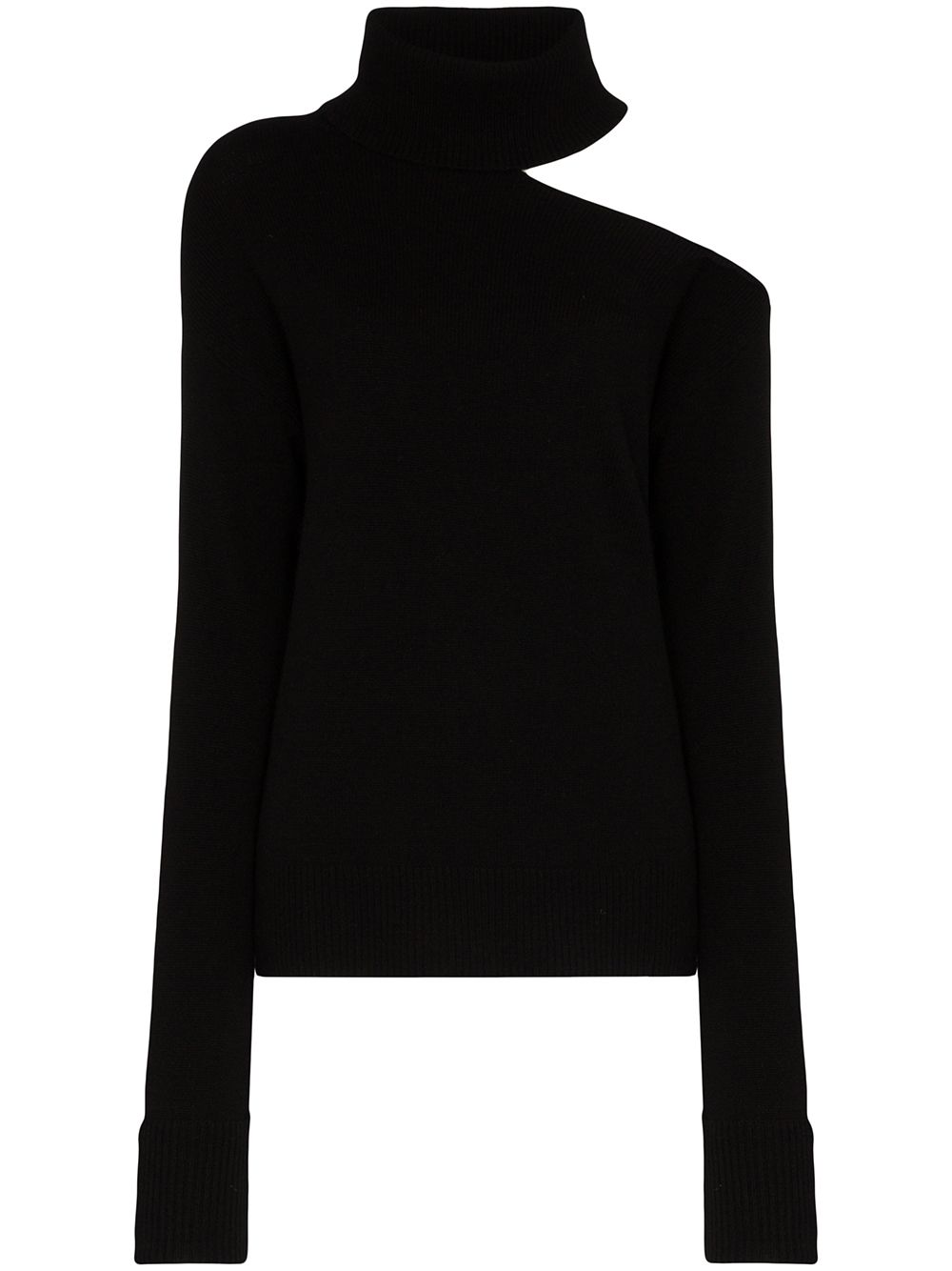 Raundi cold-shoulder turtleneck sweater - Black