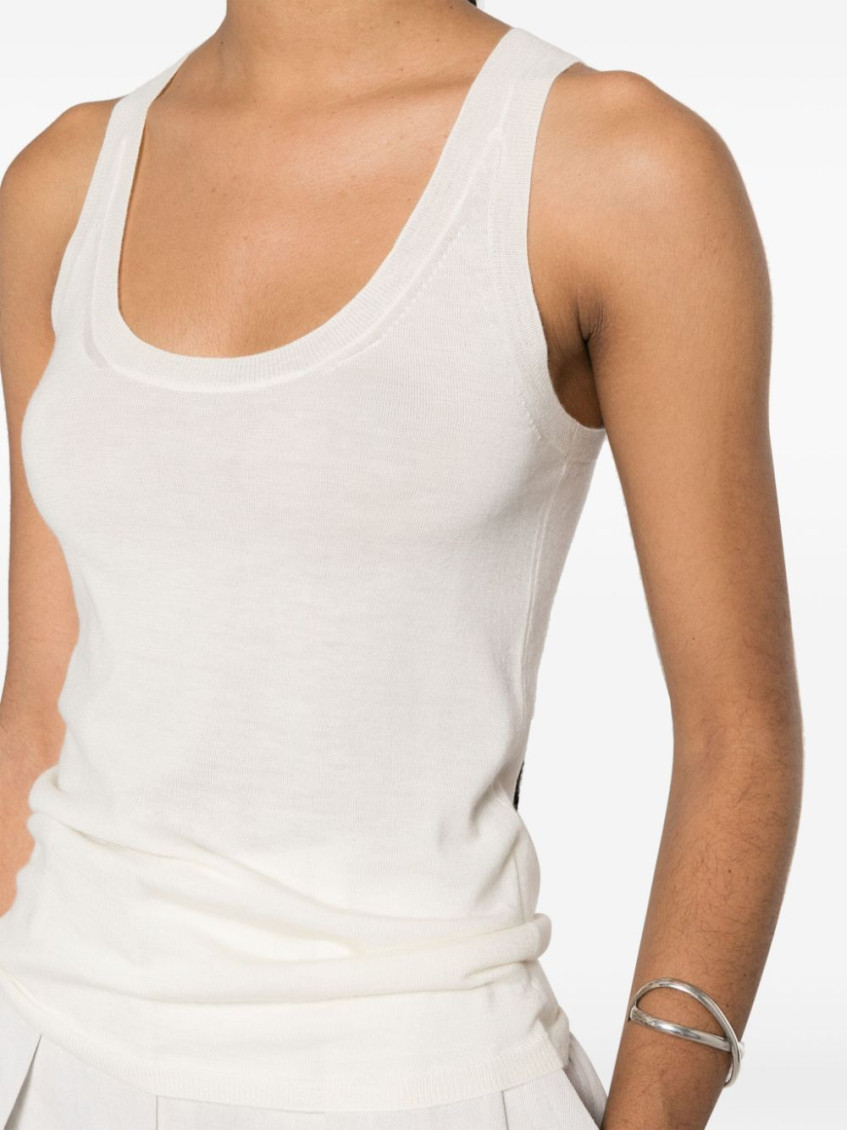Straight Hem Sleeveless Top