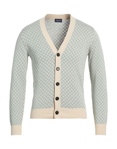 Man Cardigan Light blue Size 40 Cotton, Linen