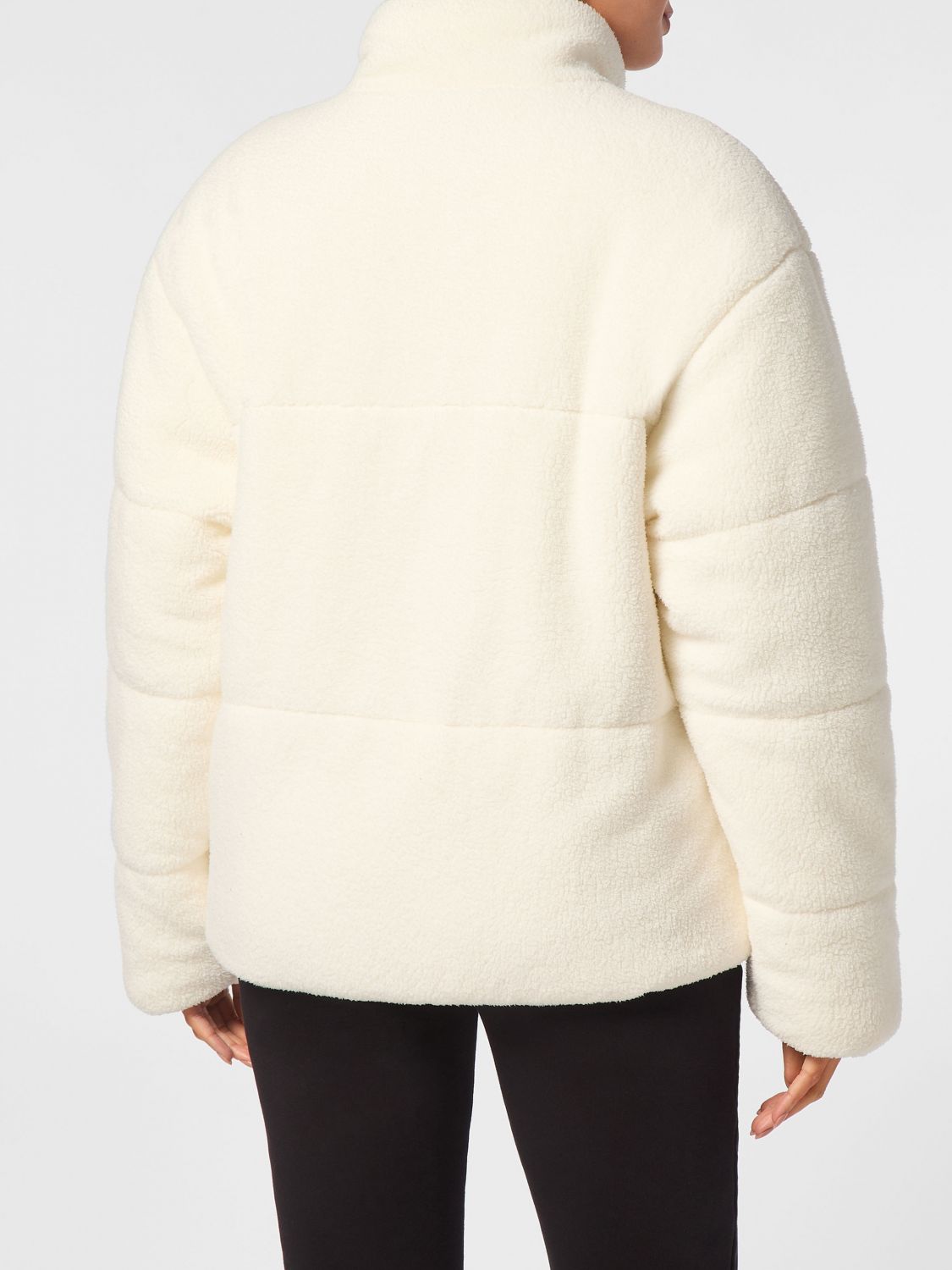 Sherpa puffer jacket - Neutrals