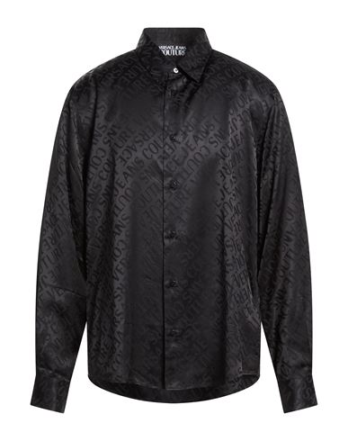 Man Shirt Black Size 40 Viscose