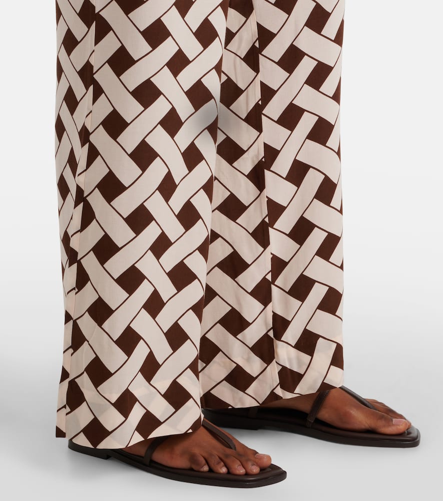Isotta printed wide-leg pants