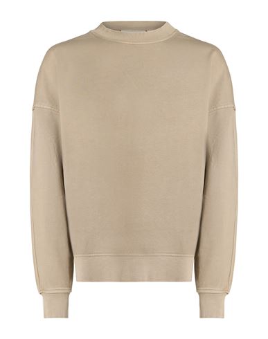 Man Sweatshirt Taupe Size L Cotton, Elastane