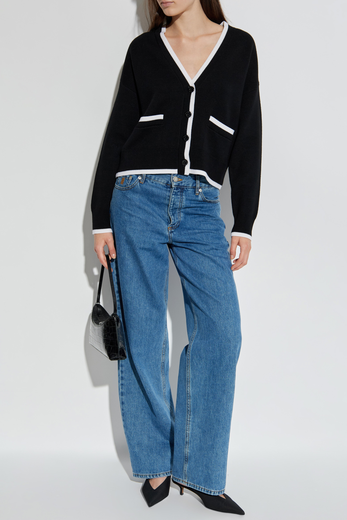 Wool Cardigan, Women's, Black