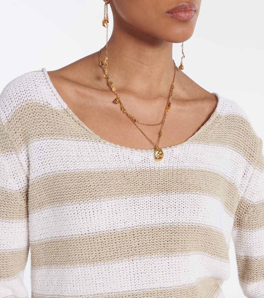 Max Mara Palazzi striped linen and cotton sweater