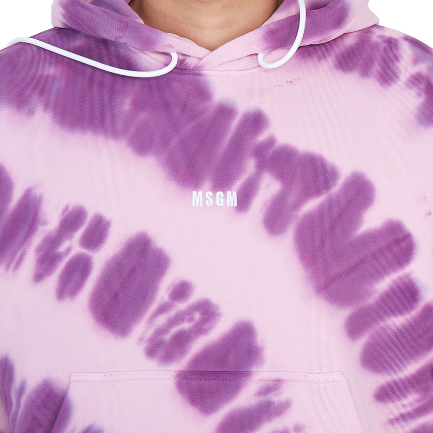 Logo-print tie-dye hoodie