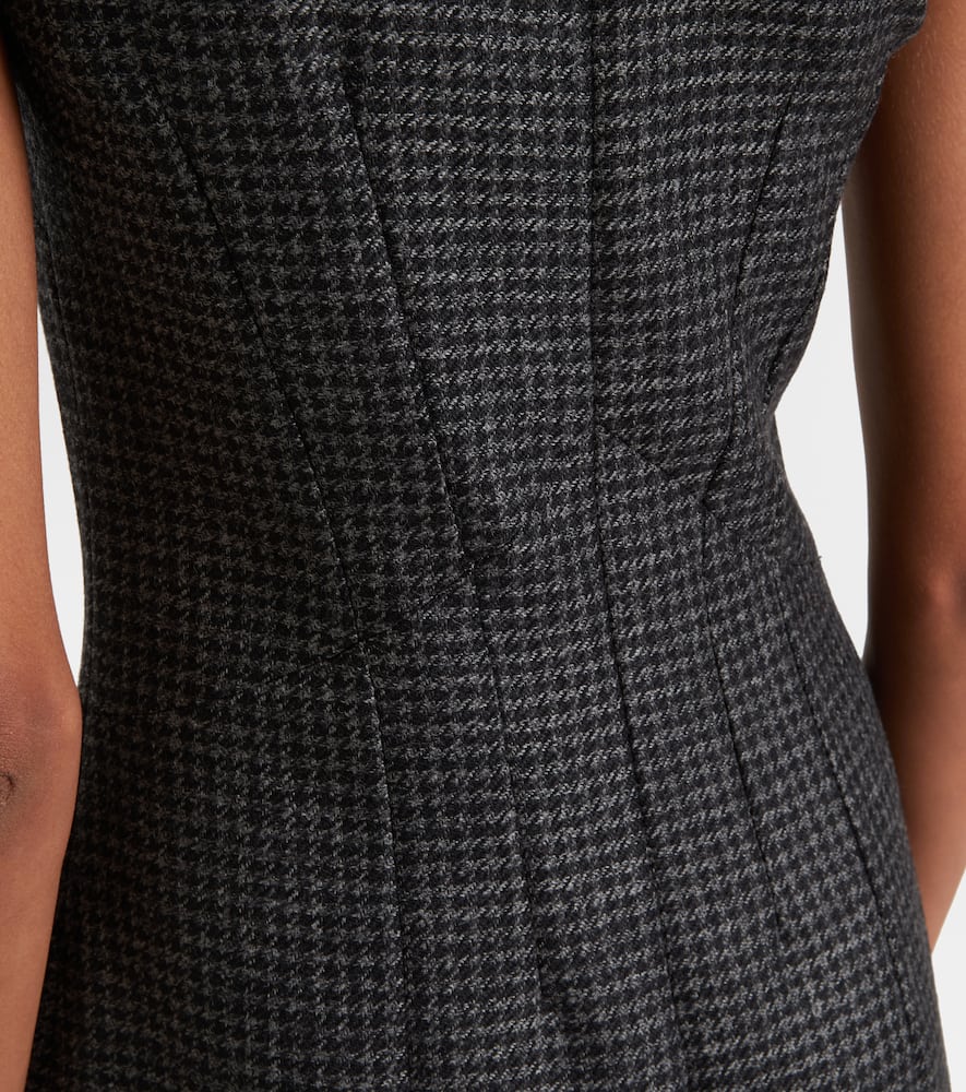 Hartley houndstooth wool-blend midi dress