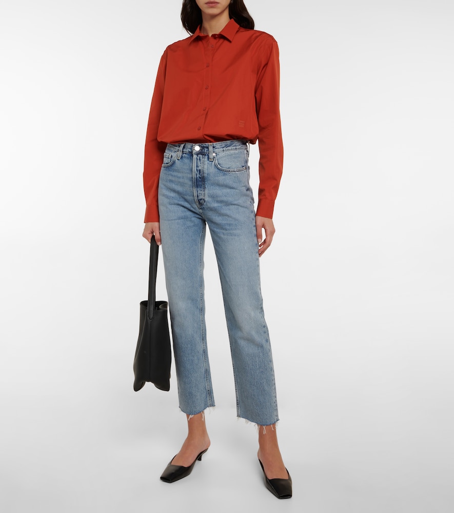 High-rise straight jeans
