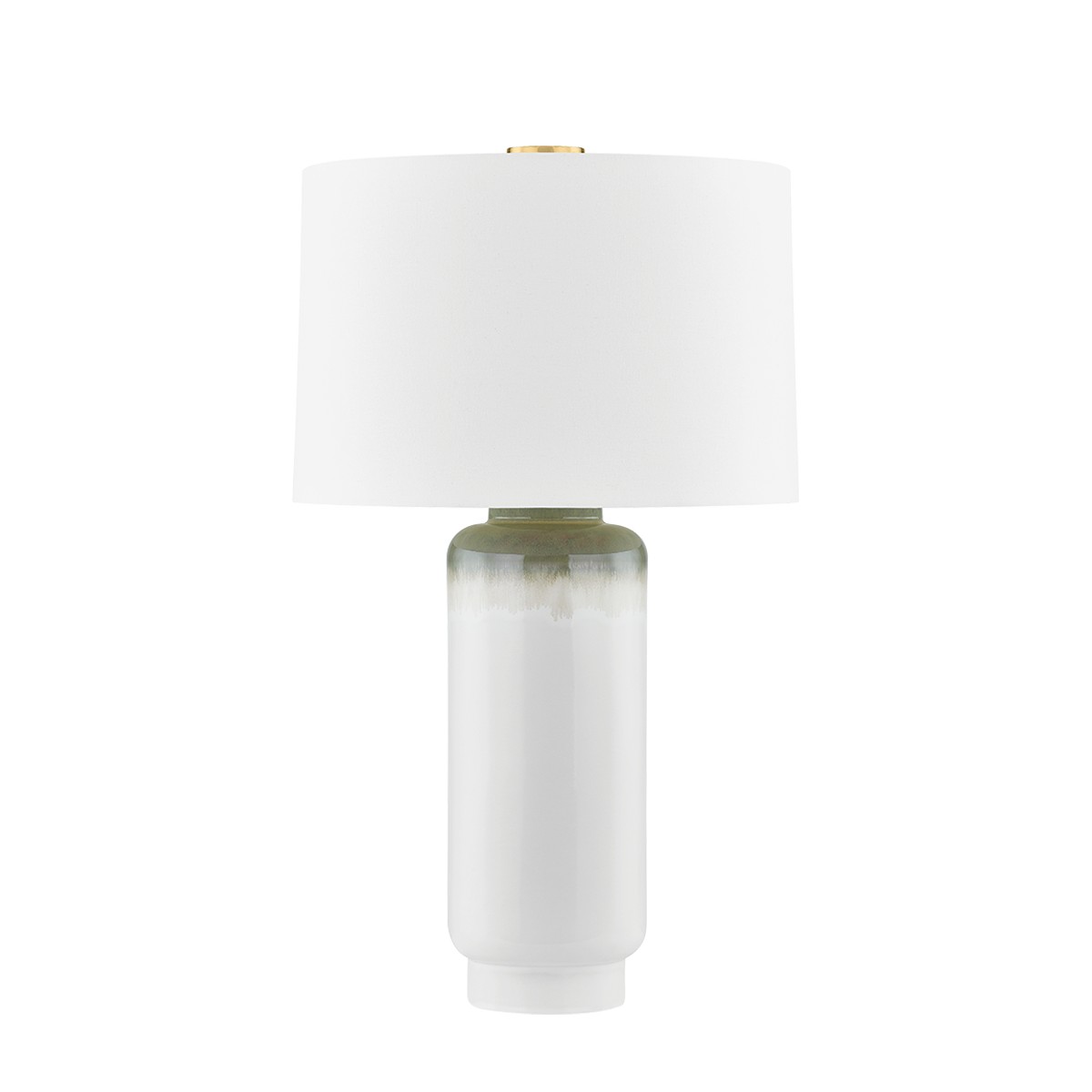 Aged Brass Ceramic Meadow Ombre Table Lamp from the Stafford Collection