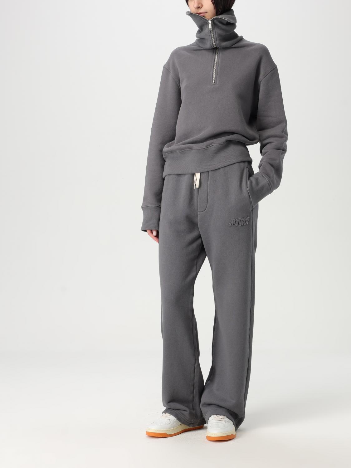 Jersey-texture track pants - Grey
