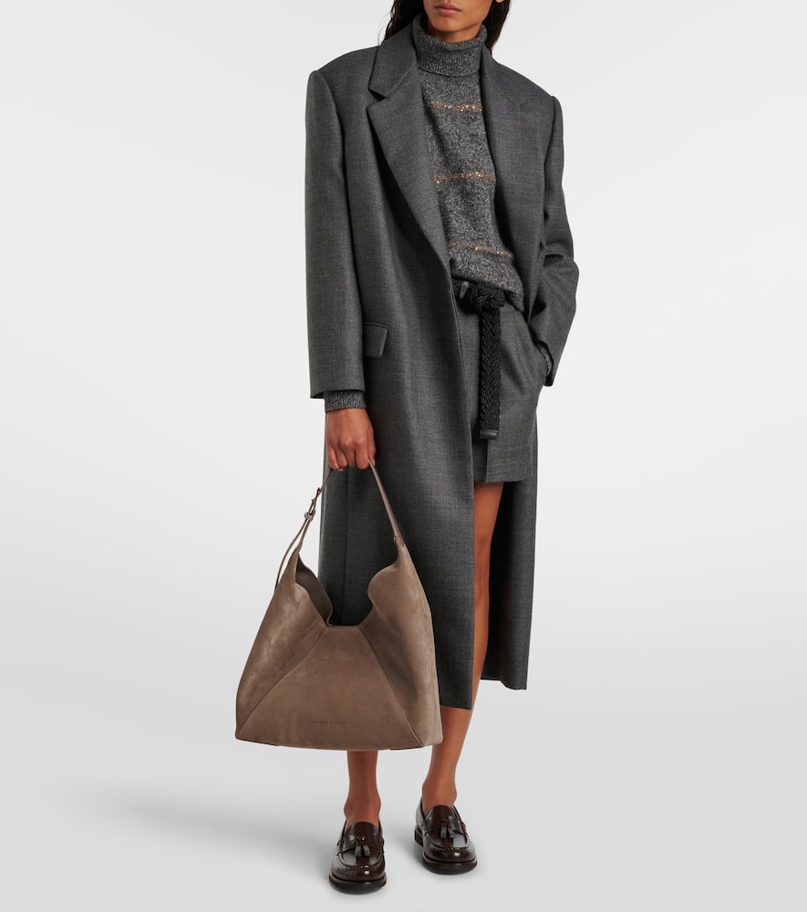 Brunello Cucinelli BC Duo suede shoulder bag