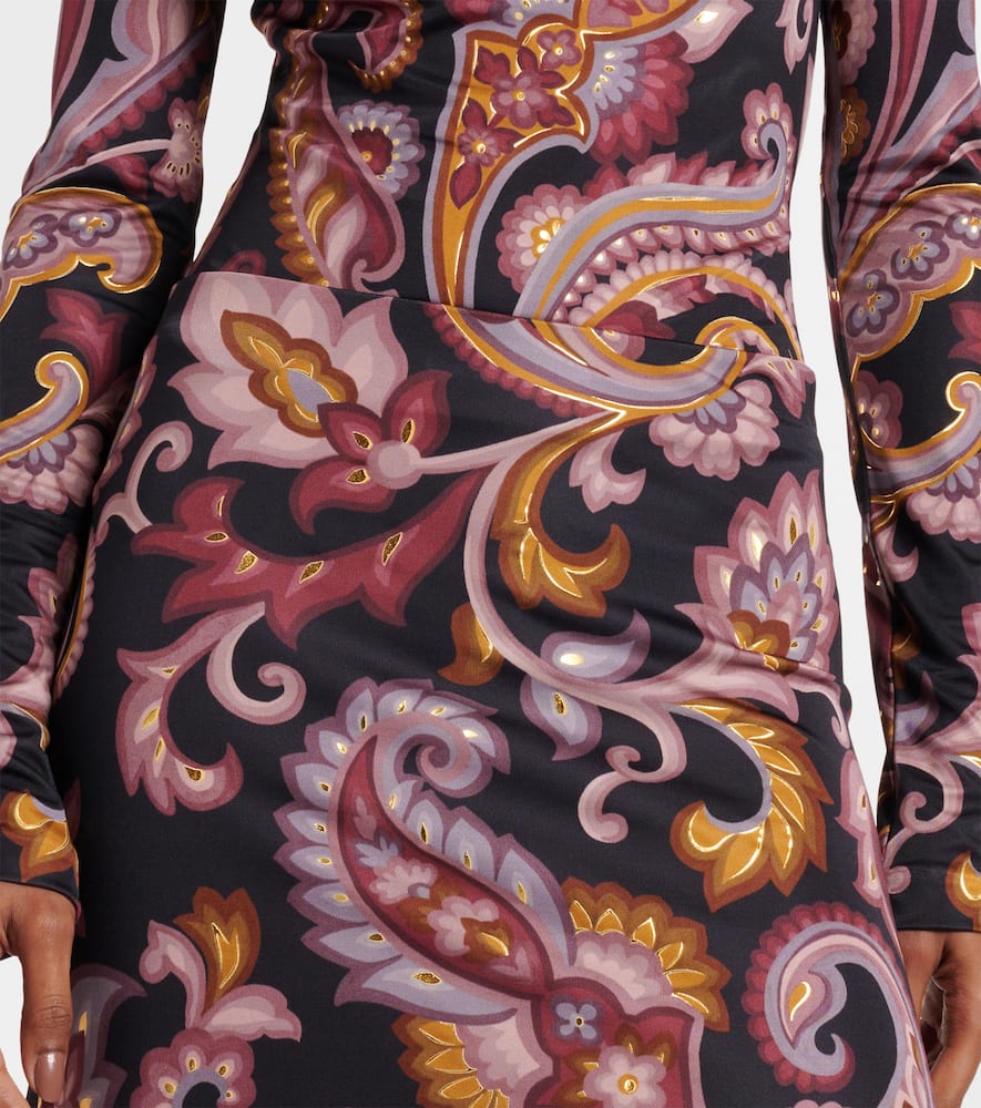 Paisley jersey maxi skirt