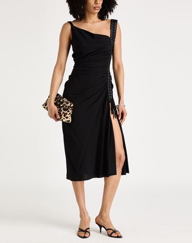 Woman Midi dress Black Size 8 Viscose, Silk, Elastane
