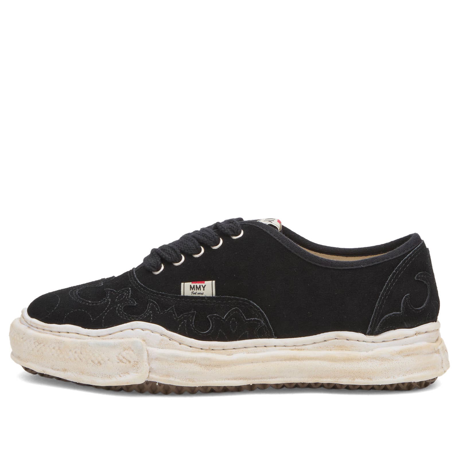Men's Baker Western Detail Suede Low-Top Black