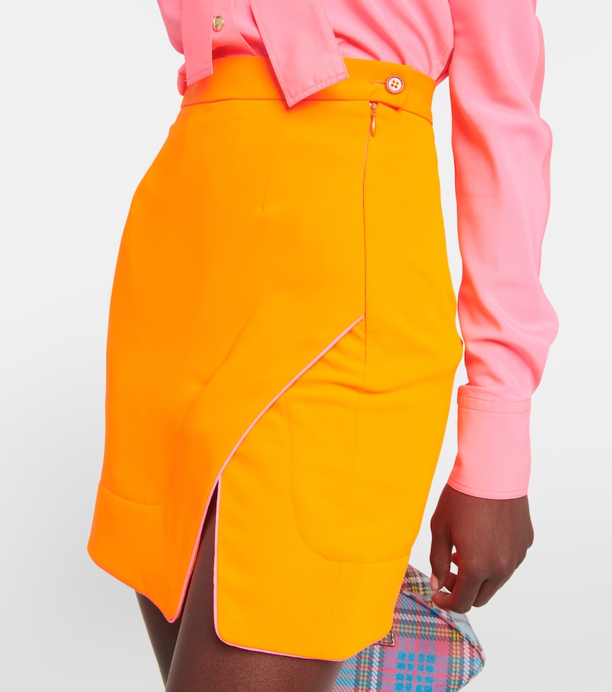 High-rise crêpe miniskirt