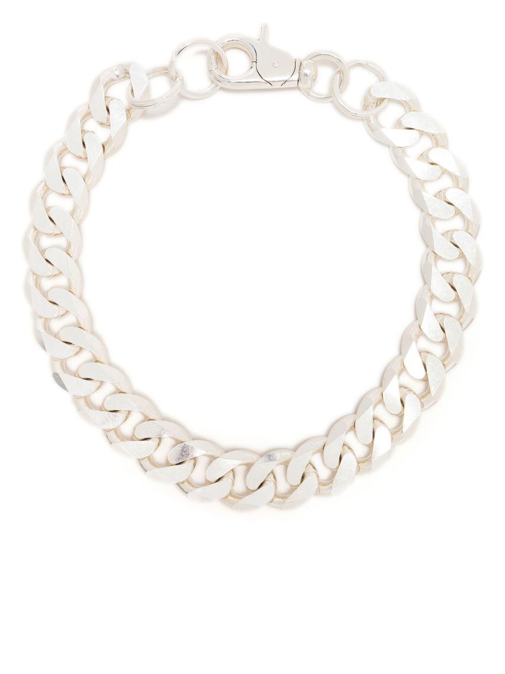XL flat-link choker - Silver