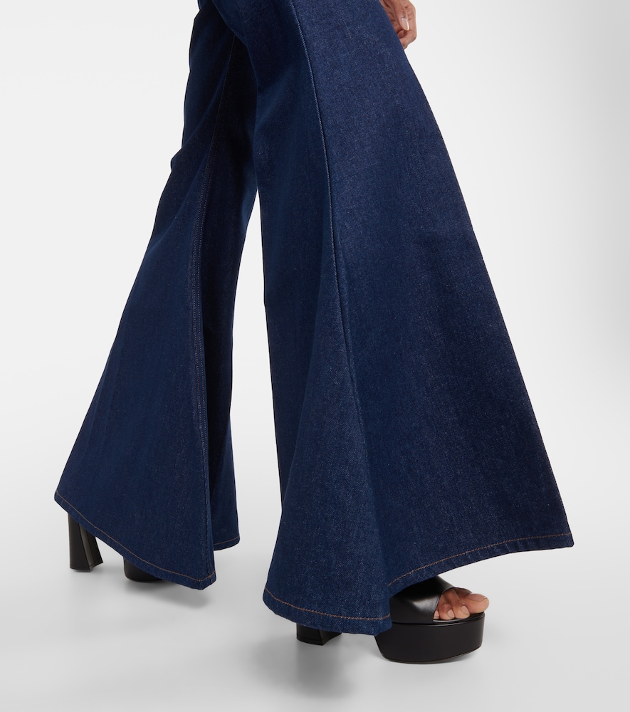 High-rise flared jeans