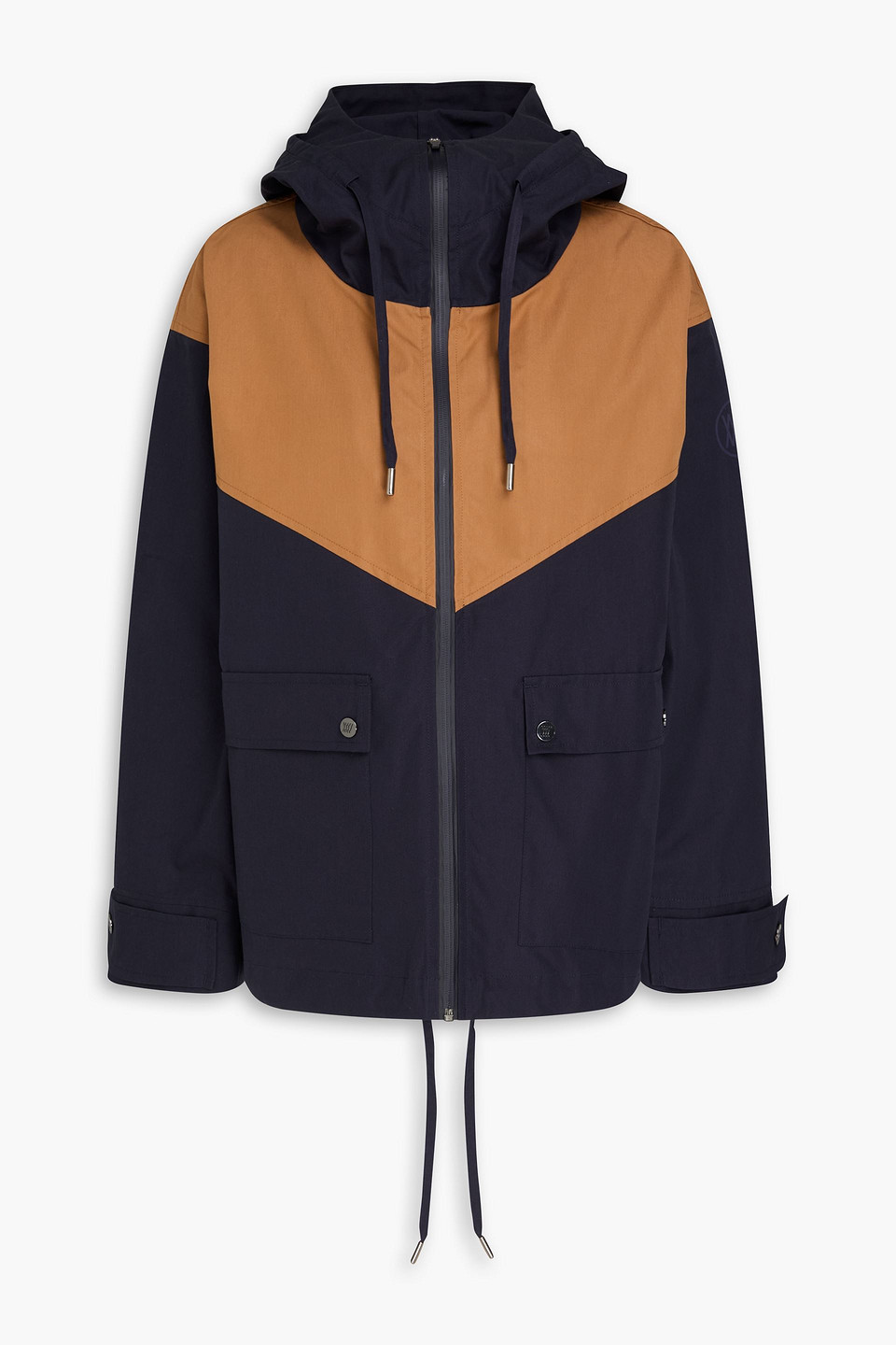 Lyngen two-tone cotton track jacket - Blue - XS