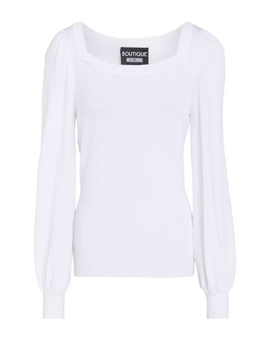 Boutique Moschino Woman Sweater White Size 8 Viscose, Polyamide